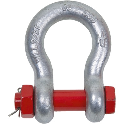 Shackle HC2 with nut + split pin, curved form
